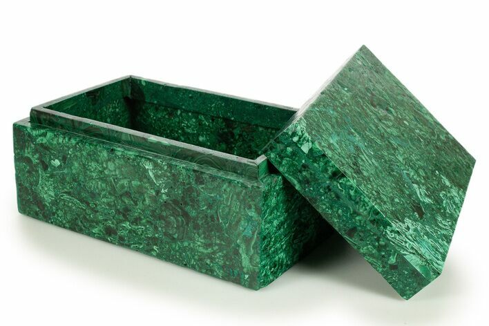 Wide Malachite Jewelry Box - DR Congo #317981